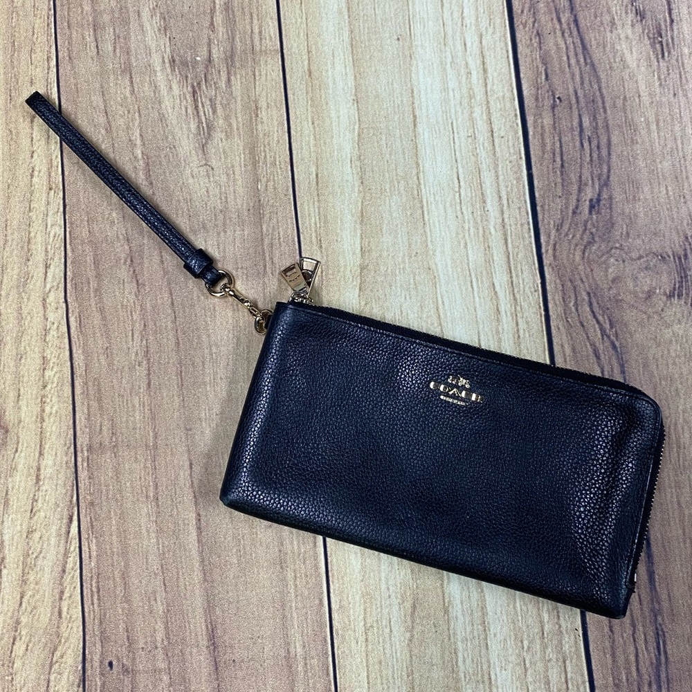 Coach Pebbled Leather Clutch
